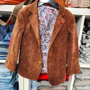 Boys Size 4 Isaac Mizrahi Brown Sport Jacket NWOT